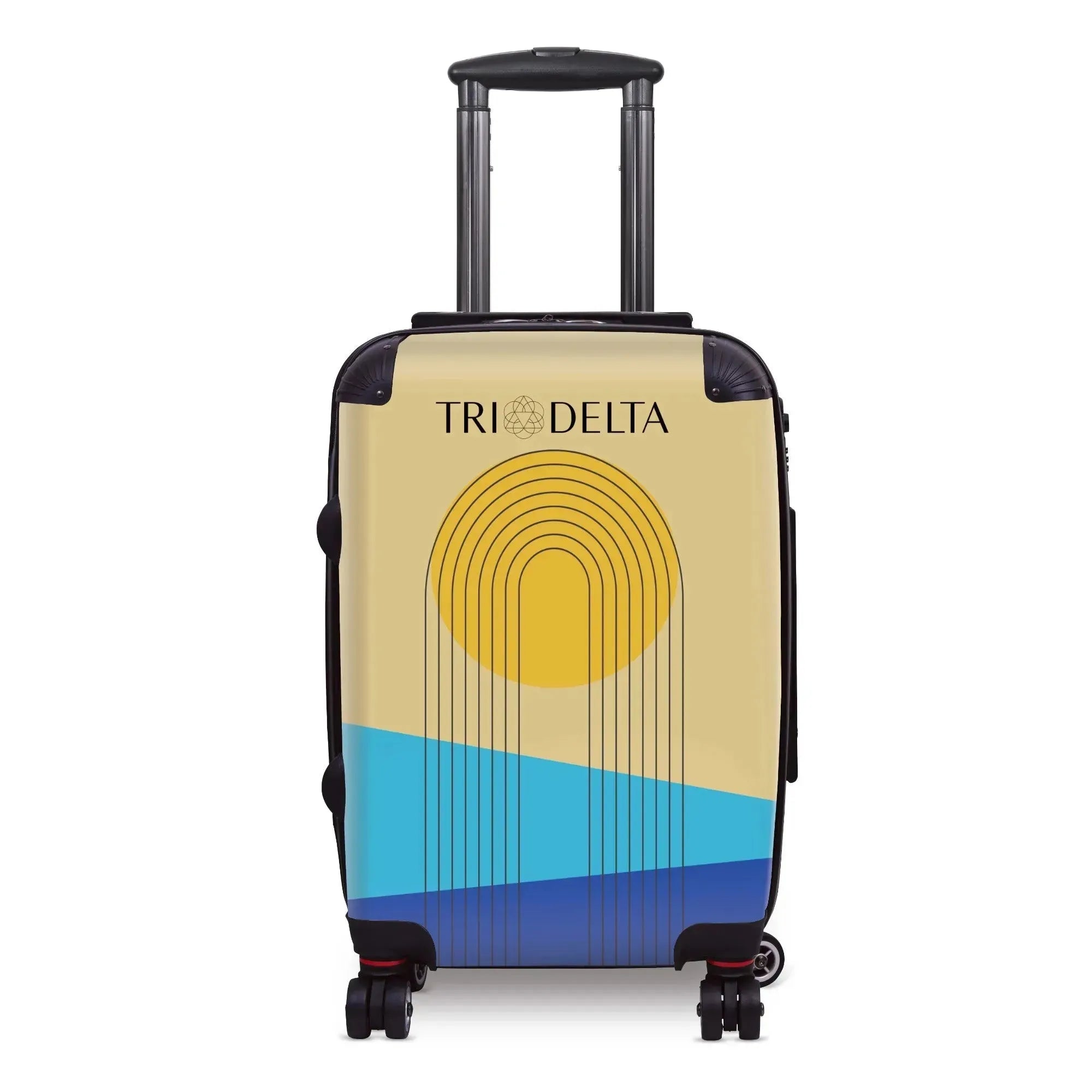 Tri Delta Carry-on Suitcase- Abstract Sunset Suitcases