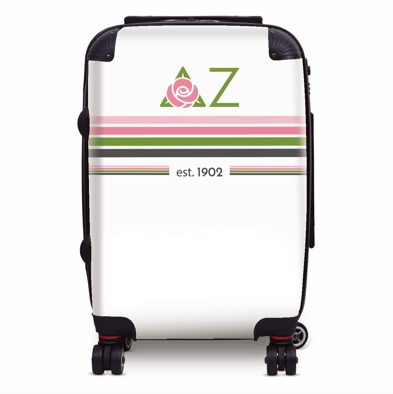 Delta Zeta Carry-on Suitcase Luggage - Preppy Stripes Suitcases