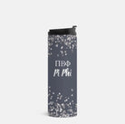 Pi Beta Phi Thermal Tumbler 16 oz. Glitter Gray Drinkware