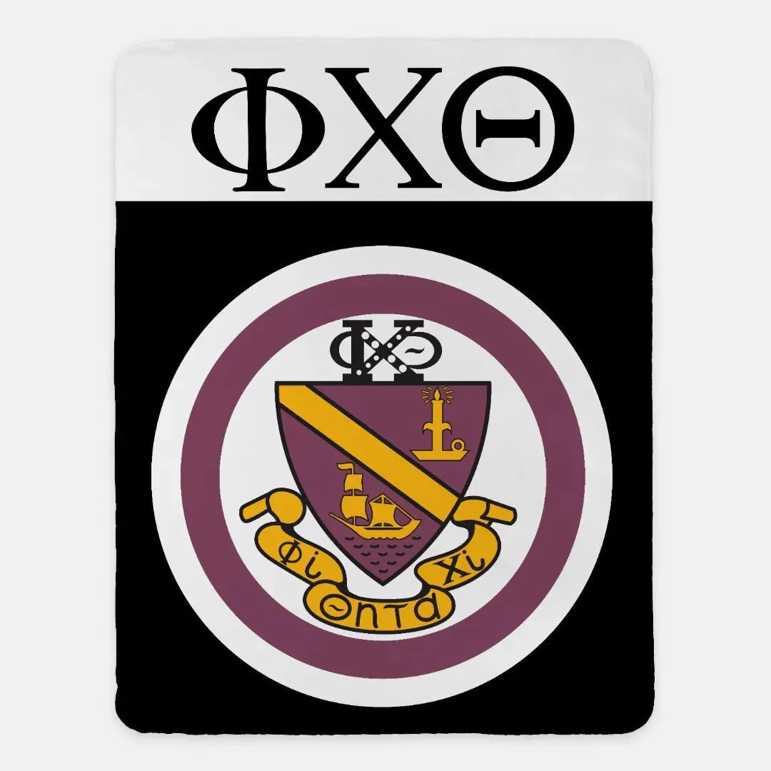 Phi Chi Theta XL 60x80 Sherpa Blanket - Bullseye Throw Blankets