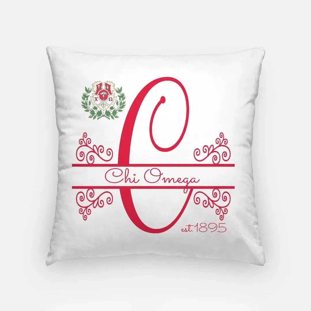 Chi Omega 18" Monogram Throw Pillow Cover Pillow Covers