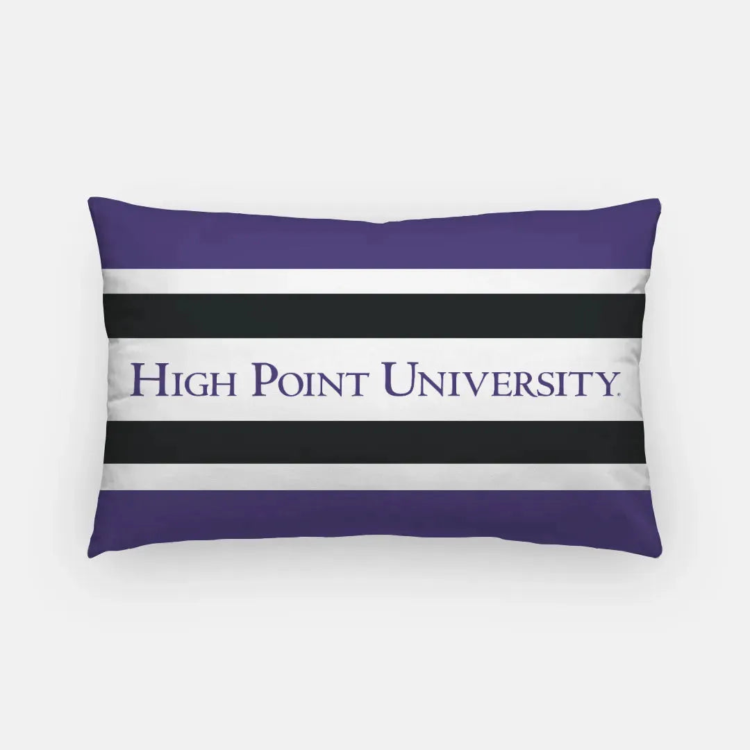 High Point University Striped Lumbar Throw Pillow Cover Pillow Covers