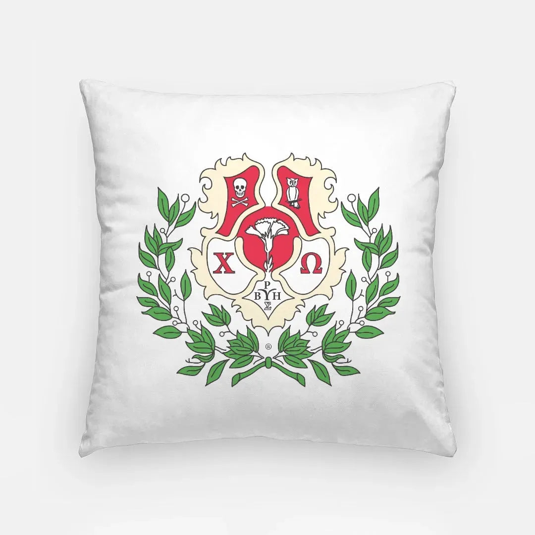 Chi Omega 18" Coat of Arms Throw Pillow Cover Pillow Covers