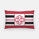 Alpha Omicron Pi Lumbar Throw Pillow Cover - Stripes Infinity Rose Pillow Covers