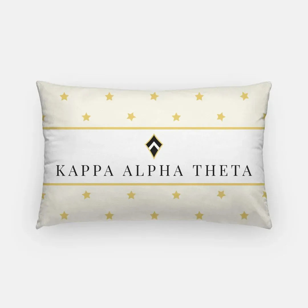 Kappa Alpha Theta Lumbar Pillow - Star Pattern Pillow Covers