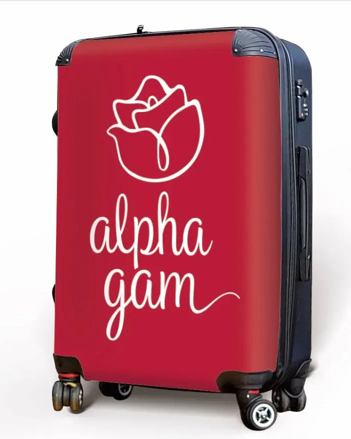 Alpha Gam Carry-on Suitcase -Rose Suitcases