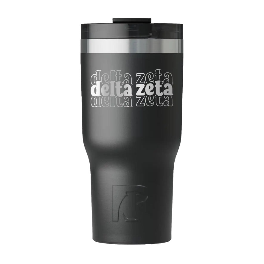 Delta Zeta RTIC 20 oz Essential Ceramic Lined Tumbler Stacked Letters