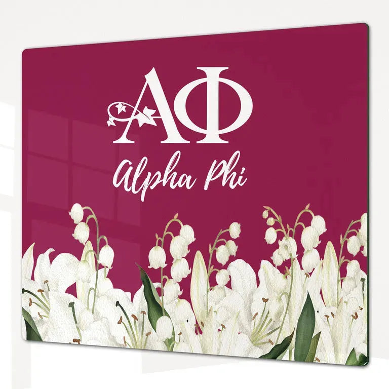 Alpha Phi Charcuterie Board Party Event Tray - Lily of the Valley Bordeaux Serveware