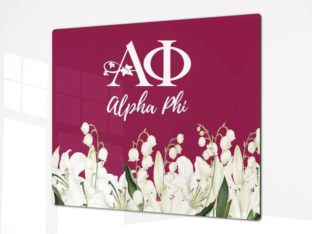 Alpha Phi Charcuterie Board Party Event Tray - Lily of the Valley Bordeaux Serveware