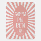 Gamma Phi Beta XL 60x80 Sherpa Throw Blanket -Starburst Blush Throw Blankets
