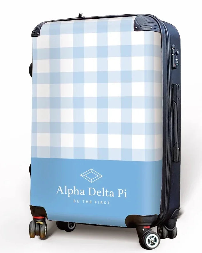 Alpha Delta Pi Carry-on Luggage - Gingham Suitcases