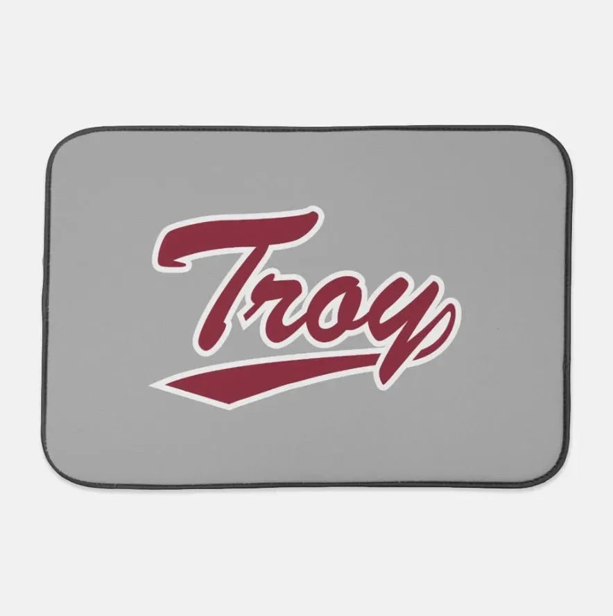 Troy University Dish Drying Mat Gray Dish Mat