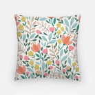 Flat Leaf Floral Monogram Pillow Cover 18" Melon Classic Pillow Covers