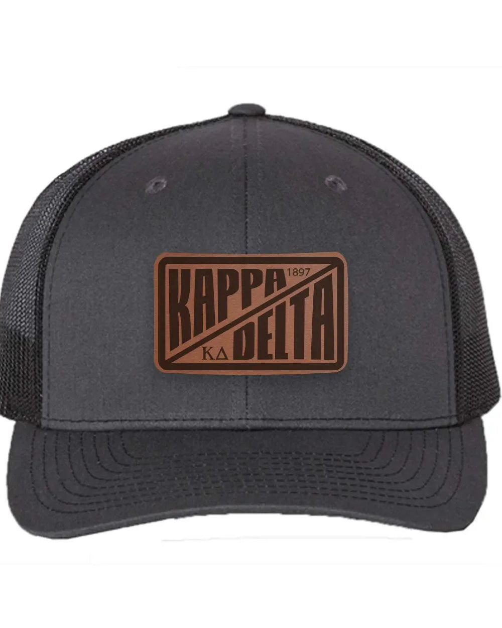 Kappa Delta Richardson 112 Leatherette Patch Trucker Hat - Divide Black Trucker Hat