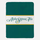 Alpha Sigma Tau XL 60x80 Traditional Sherpa Throw Blanket Throw Blankets