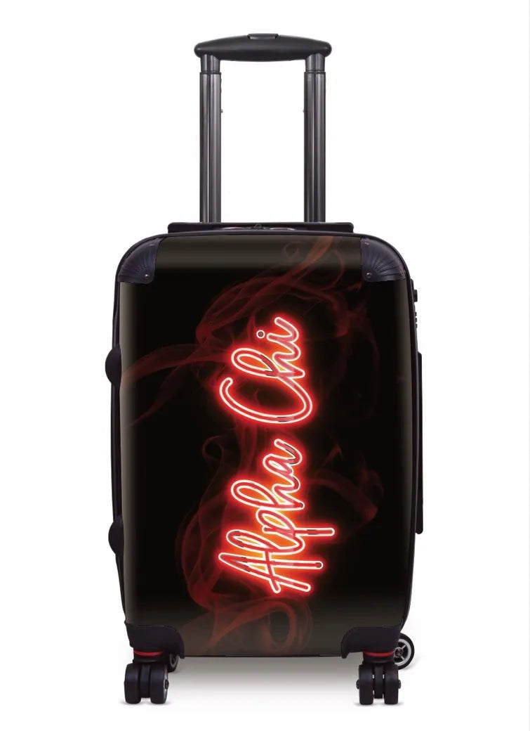 Alpha Chi Omega Carry-on Suitcase - Neon Suitcases