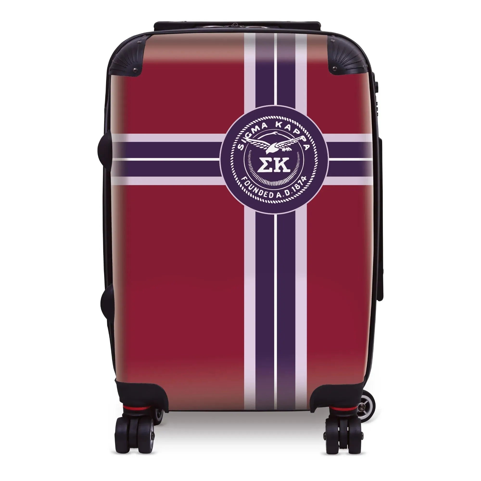 Sigma Kappa Carry-on Suitcase - Cross Stripe Suitcases