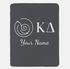 Personalized Kappa Delta XL 60x80 Sherpa Throw Blanket Gray Throw Blankets