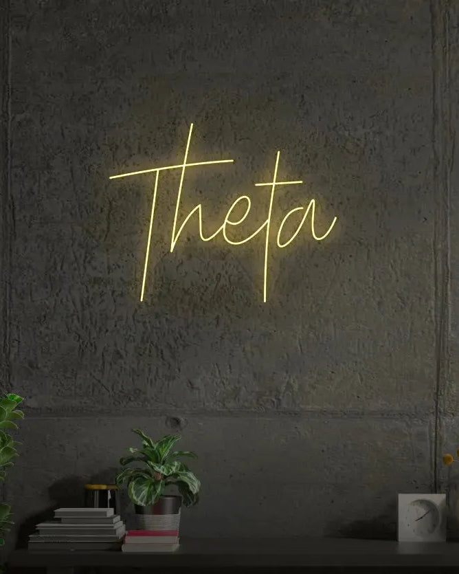 Theta LED Neon Sign w/ Dimmer Neon Signs