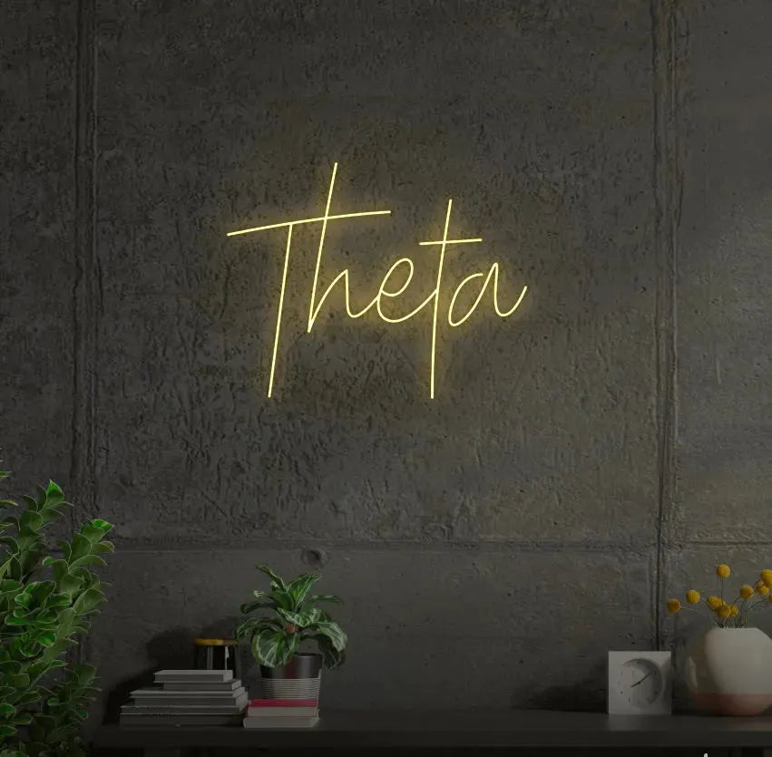 Theta LED Neon Sign w/ Dimmer Neon Signs