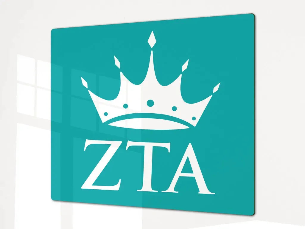 Zeta Tau Alpha Charcuterie Board Party Tray Cheeseboard - Turquoise Serveware