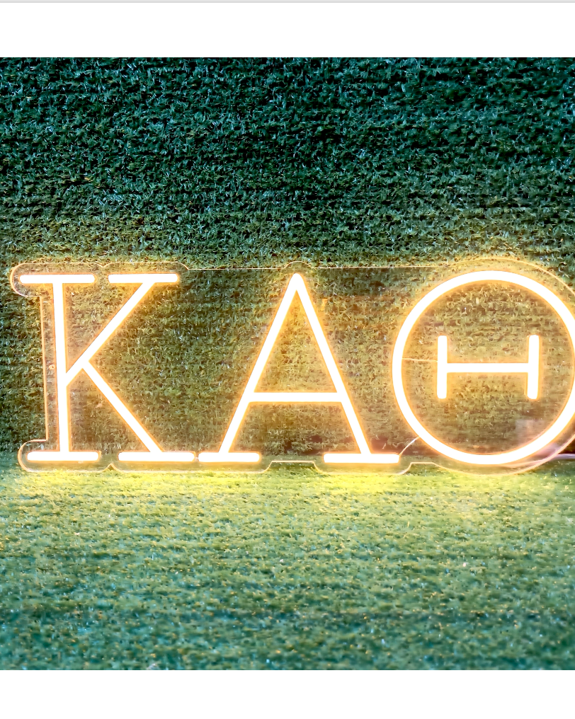 Kappa Alpha Theta Greek Letters LED Neon Sign w/ Dimmer | Wall Art | Campus Greek Fit