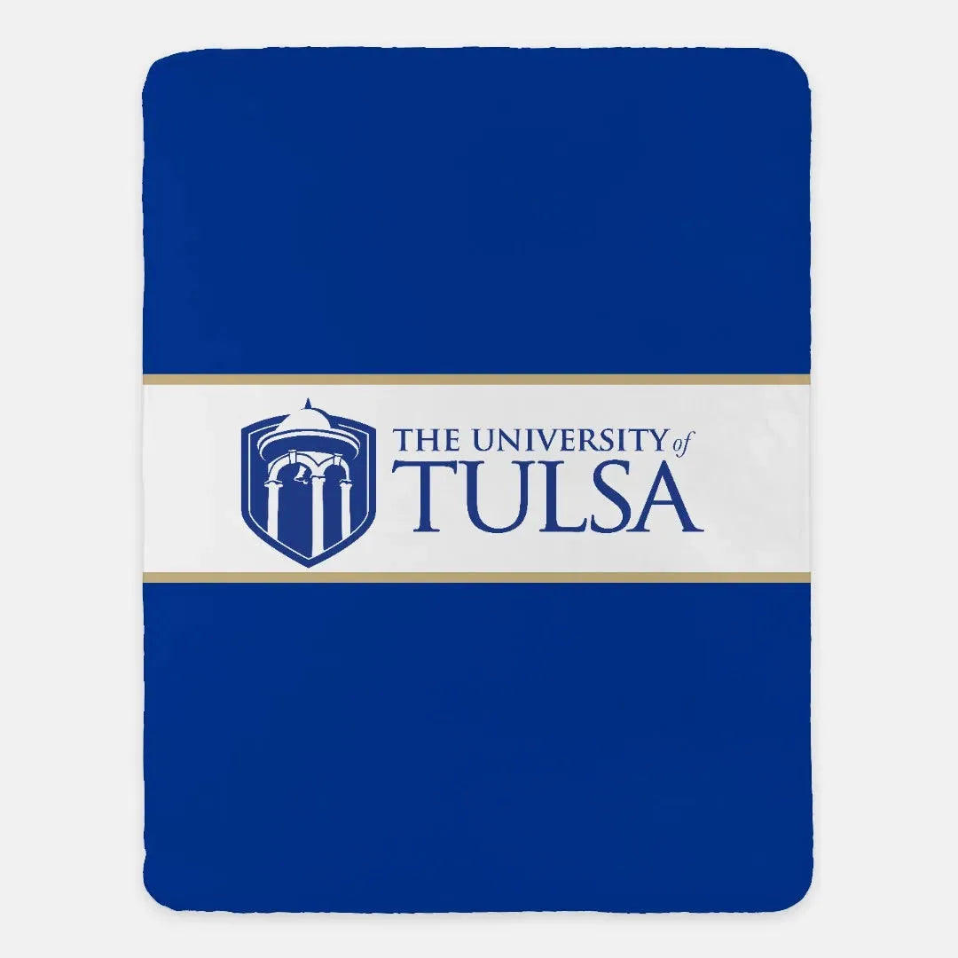 University of Tulsa XL 60x80 Blue Traditional Throw Blanket Throw Blankets