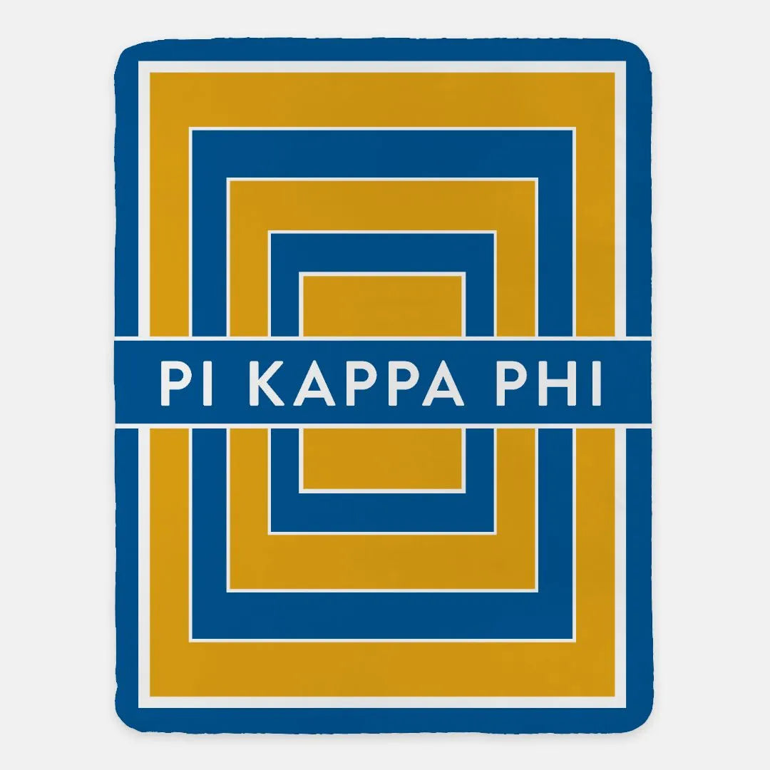 Pi Kappa Phi XL 60x80 Sherpa Blanket - Geo Throw Blankets
