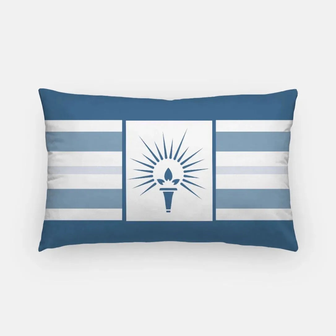 Sigma Delta Tau Lumbar Throw Pillow Cover - Torch & Stripes Pillow Covers