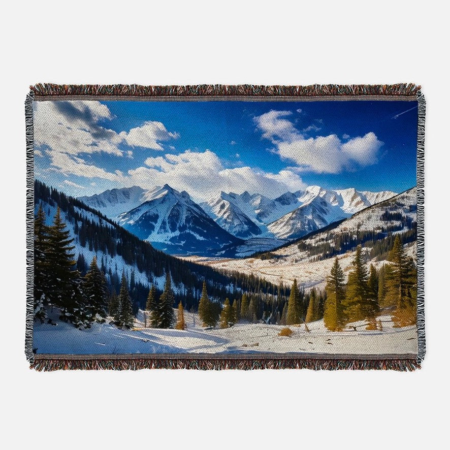Snowy Mountains Tapestry & Blanket Horizontal Decorative Tapestries