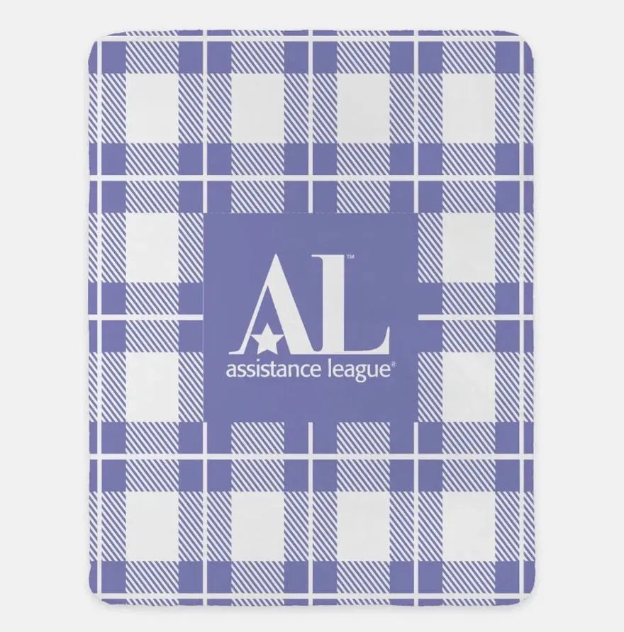 Assistance League XL 60x80 Plaid Sherpa Blanket Lavender Throw Blankets