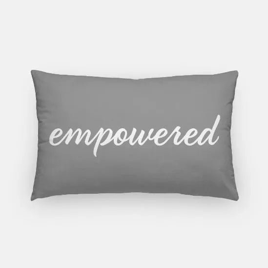 Tri Sigma Empowered Lumbar Throw Pillow Cover Silver Pillow Covers