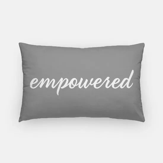 Tri Sigma Empowered Lumbar Throw Pillow Cover Silver Pillow Covers