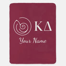 Personalized Kappa Delta XL 60x80 Sherpa Throw Blanket Burgundy Throw Blankets