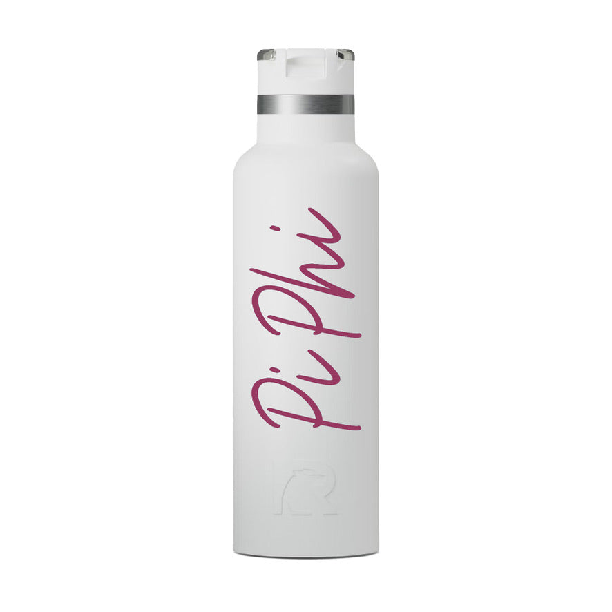 Pi Phi RTIC 20 oz Ceramic Lined Water Bottle Tumbler UV Print
