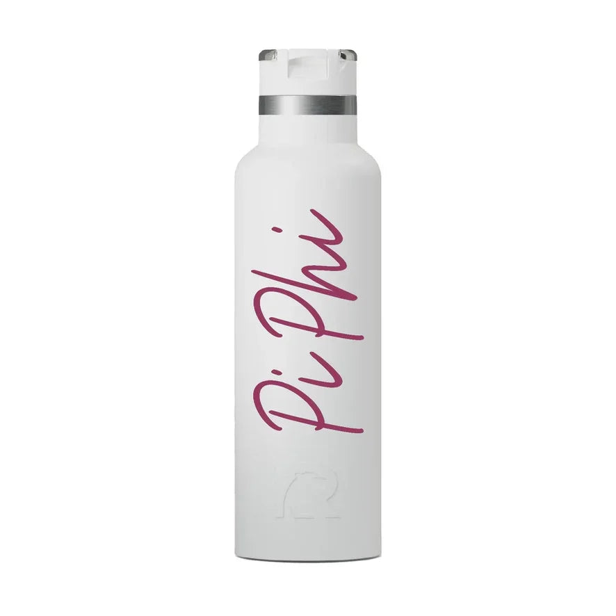 Pi Phi RTIC 20 oz Ceramic Lined Water Bottle Tumbler UV Print