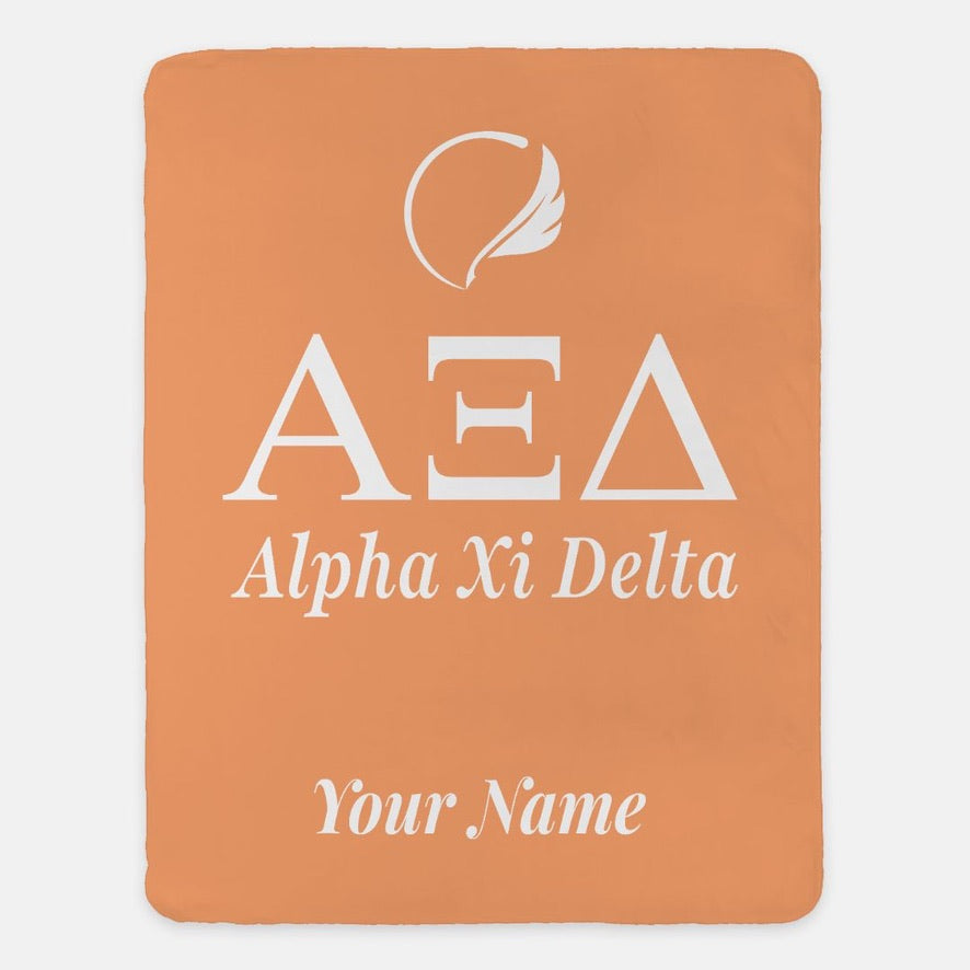 Personalized Alpha Xi Delta Blanket XL 60x80 | AXiD Gifts