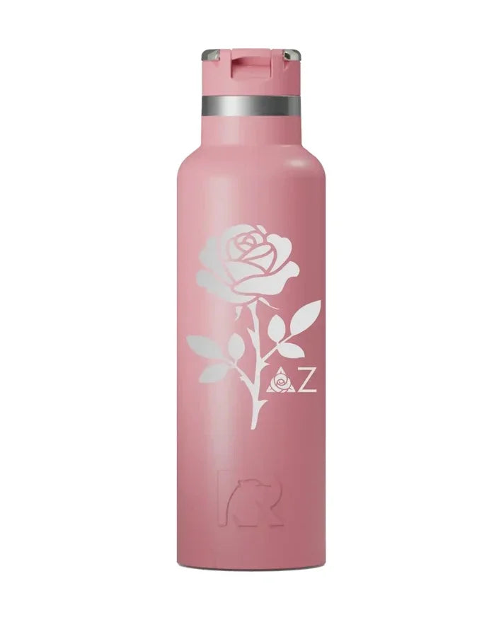 Delta Zeta RTIC 20 oz Journey Ceramic Lined Water Bottle - Rose