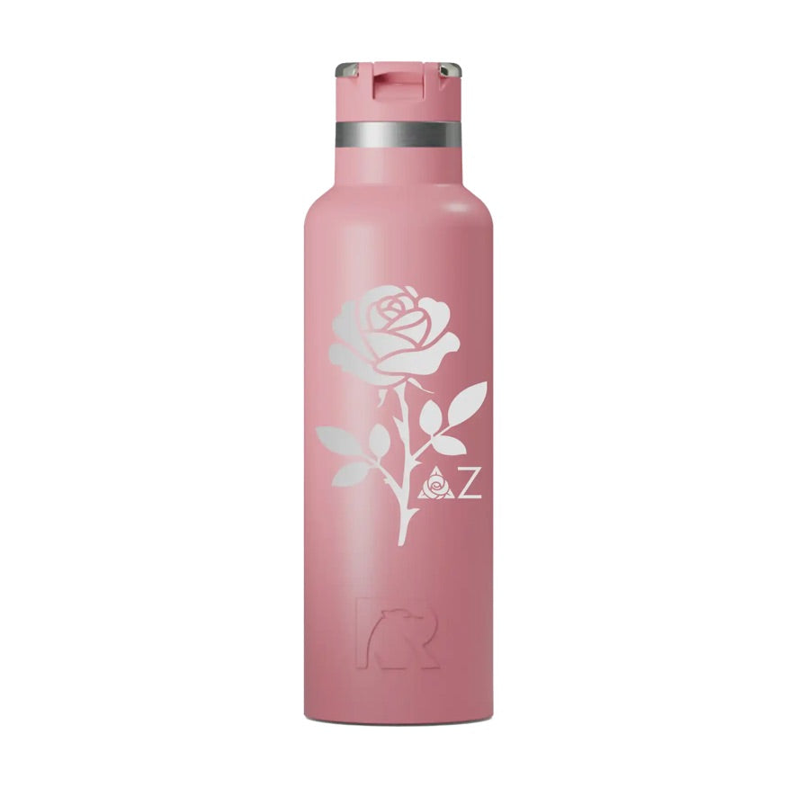 Delta Zeta RTIC 20 oz Journey Ceramic Lined Water Bottle - Rose