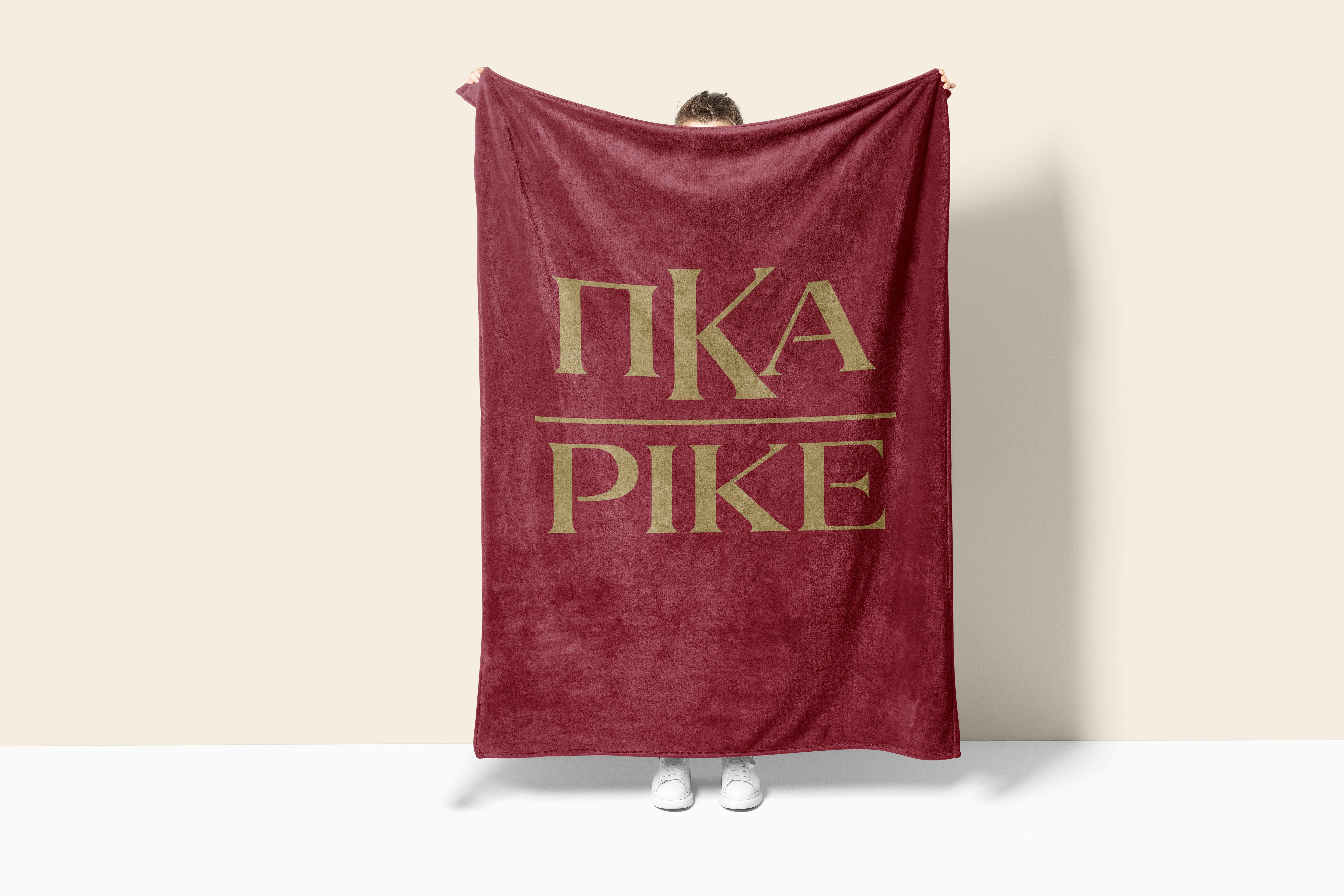 PIKE XL 60x80 Blanket - Greek Letters | Official Fraternity Merch