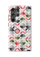 Alpha Chi Omega Samsung Galaxy 24, 23 Mobile Phone Case - Geo Petals Gloss Mobile Phone Cases
