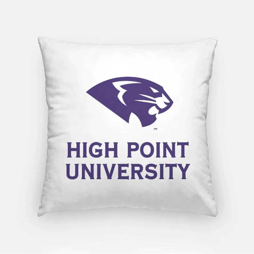 High Point University Pillow Cover 18" - Panther White Pillow Covers