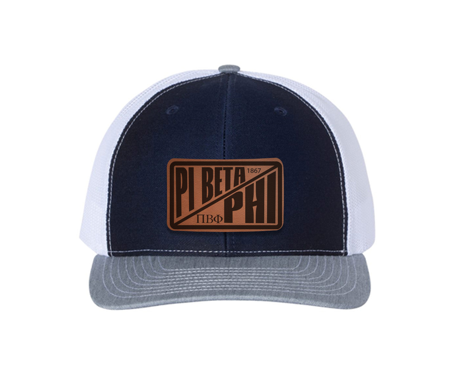 Pi Beta Phi Richardson 112 Leatherette Patch Trucker Hat  Divide