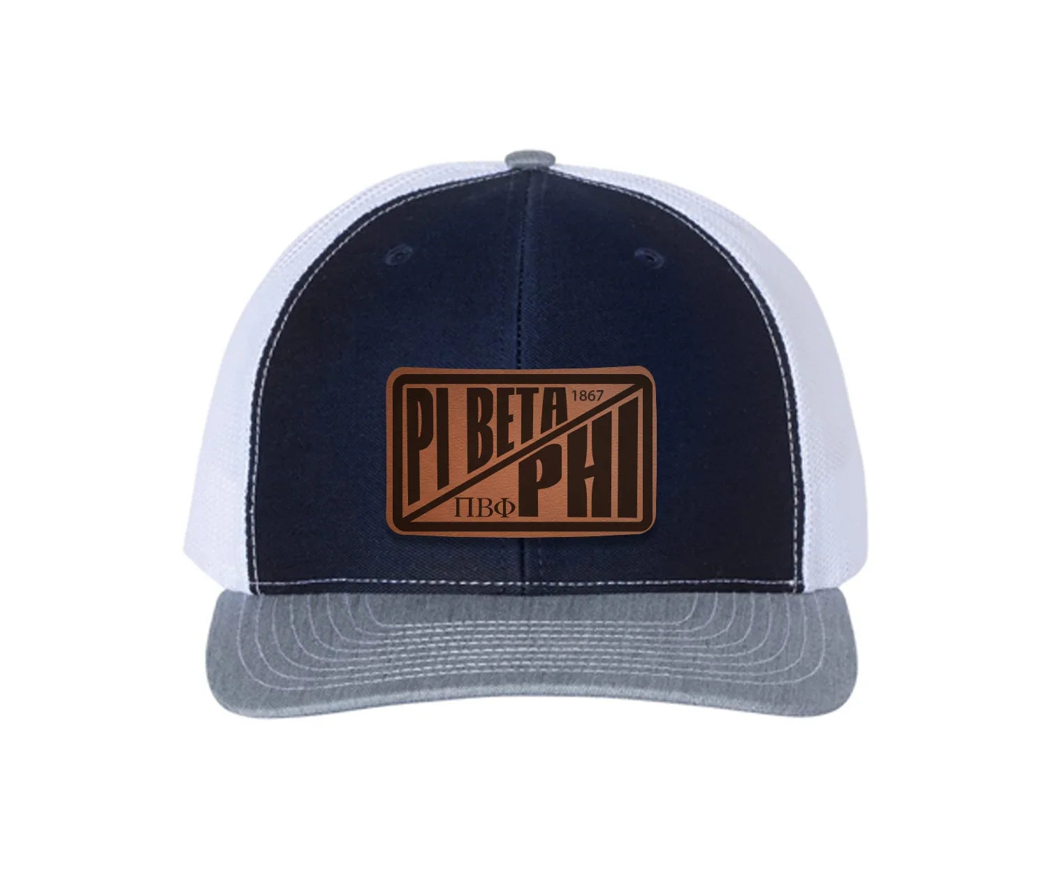 Pi Beta Phi Richardson 112 Leatherette Patch Trucker Hat Divide