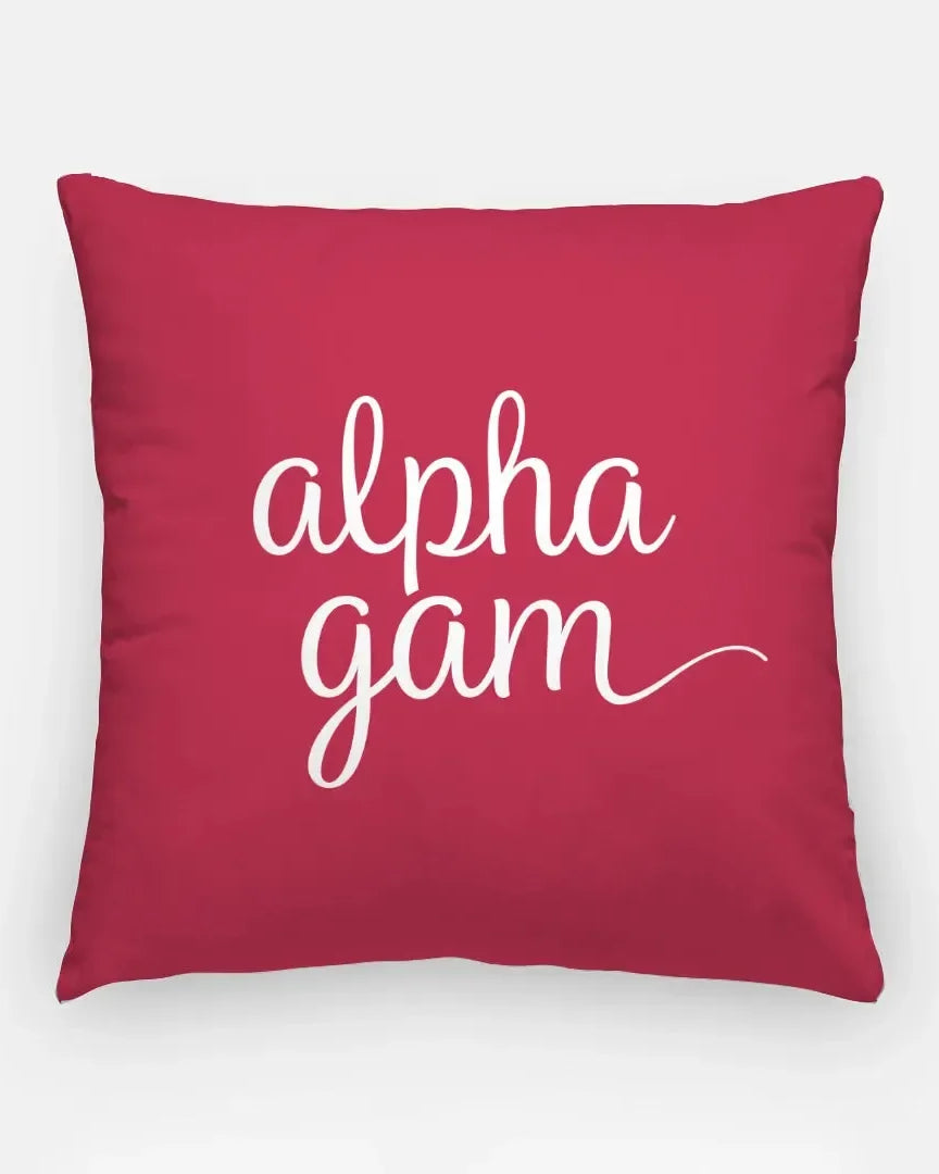 Alpha Gam 18" Red Throw Pillow Cover Pillow Covers