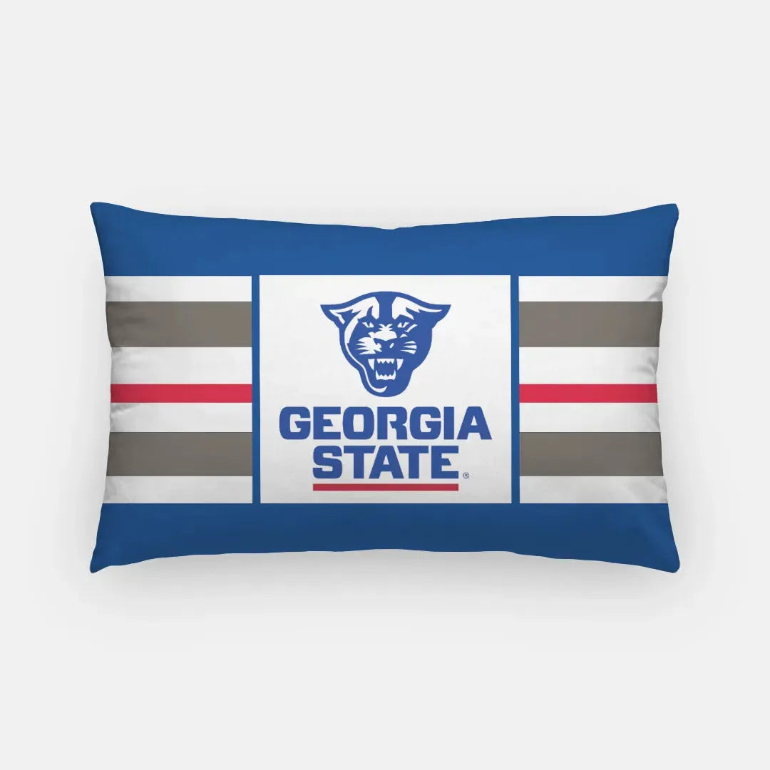 Georgia State University Lumbar Throw Pillow Cover - Panther Stripe Pillow Covers