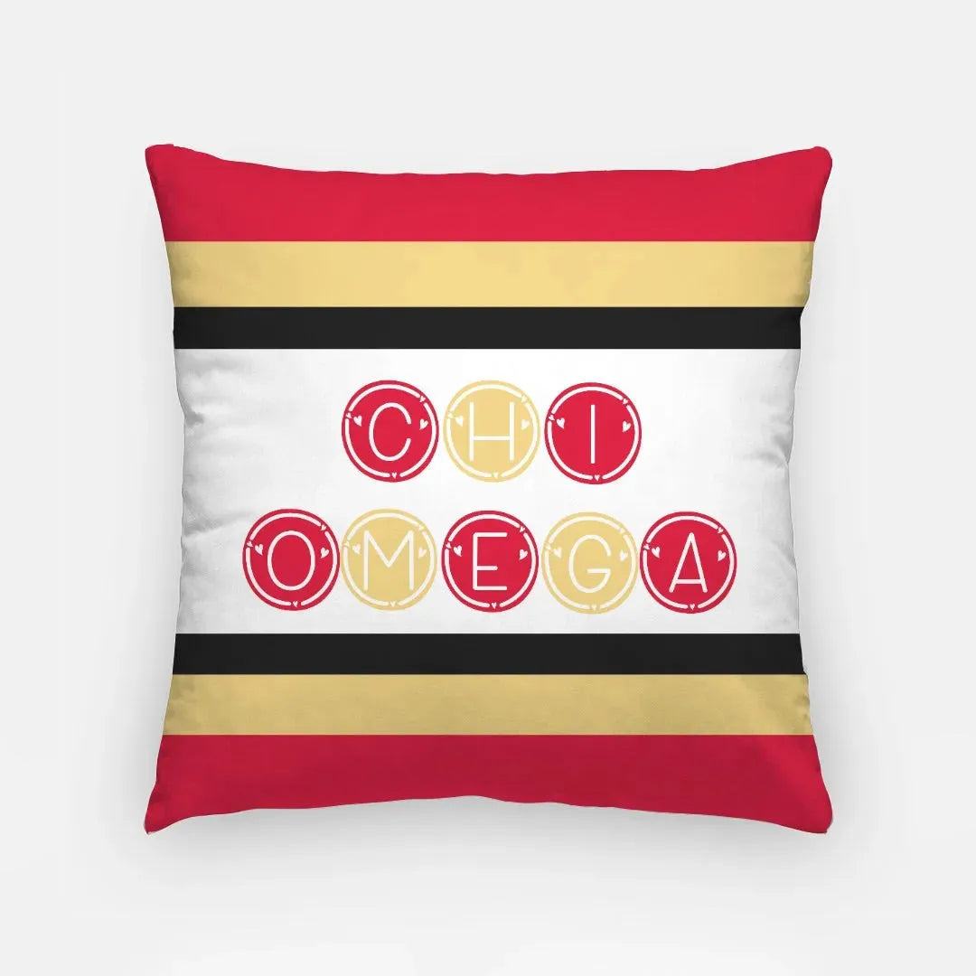 Chi Omega 18" Throw Pillow Cover - Dots Pillow Covers