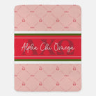 Alpha Chi Omega XL 60x80. Sherpa Throw Blanket Classic Pattern Throw Blankets