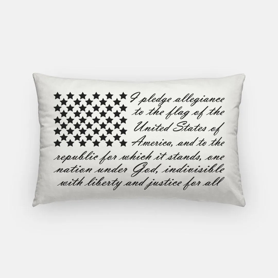 The Pledge of Allegiance Lumbar Pillow Cover Throw Pillows