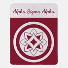 Alpha Sigma Alpha XL 60x80 Sherpa Throw Blanket - Logomark Bullseye Throw Blankets